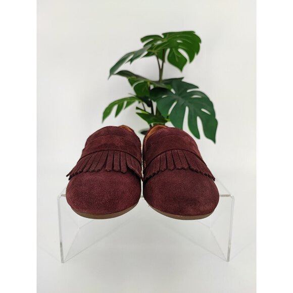 Born Women’s McGee Burgundy Merlot Suede Slip On Loafers Size 6.5 US - Picture 2 of 8